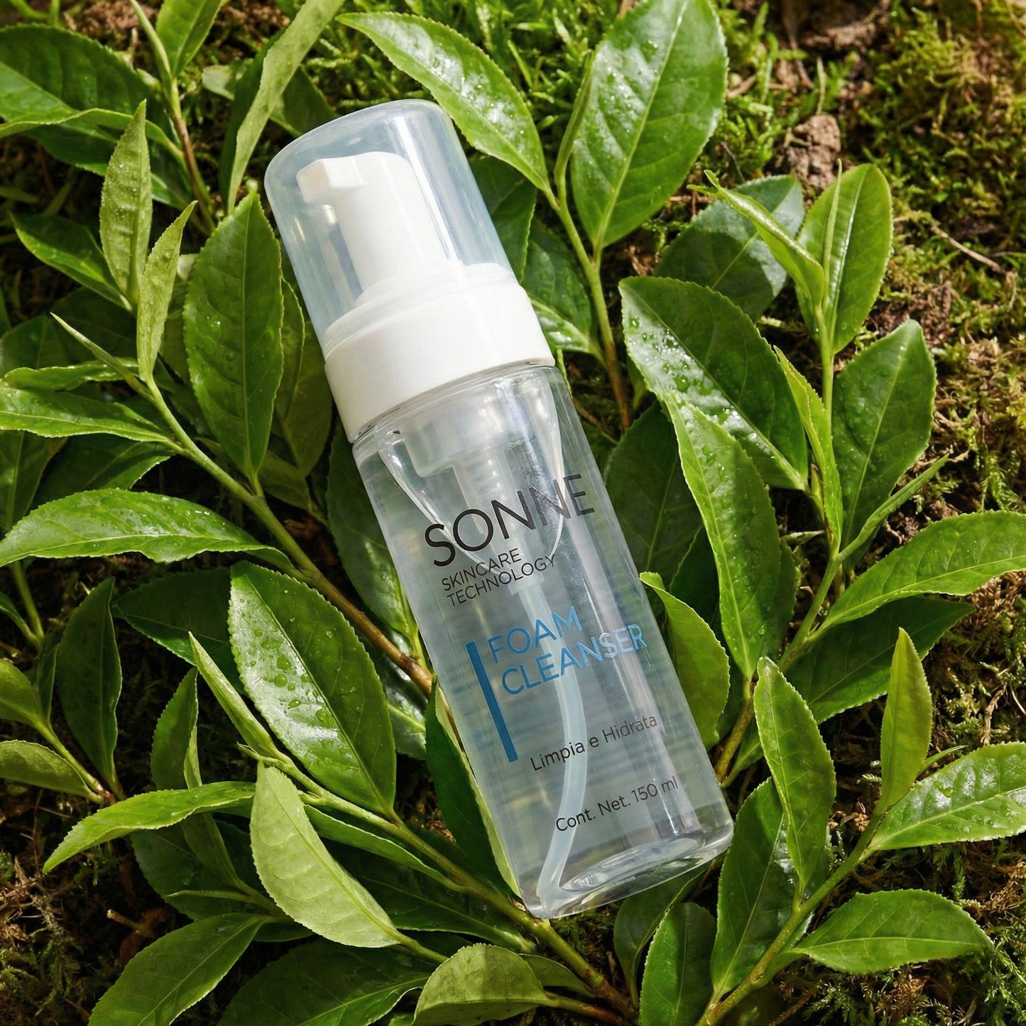 Limpiador facial Foam Cleanser de Sonne Skincare con Ácido Láctico y Glicerina.
