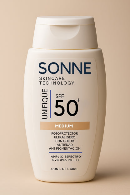 Protector Solar SPF 50+ con Color Inteligente | Efecto Unificador