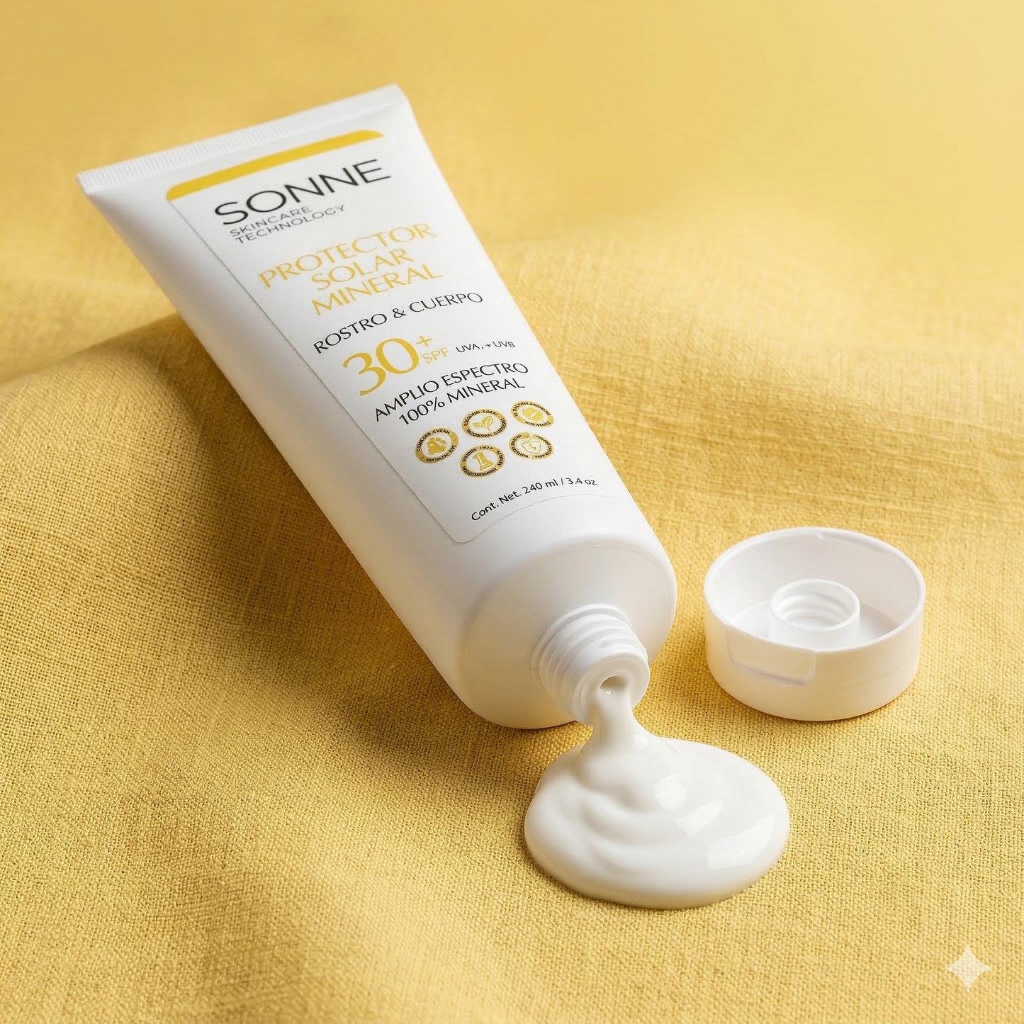Protector Solar 100% Mineral Familiar SPF 30+: Seguro para Bebés y Arrecifes (240ml)