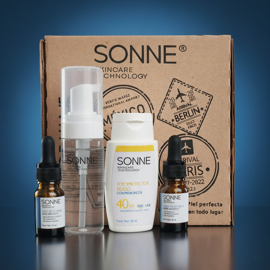 Rutina completa de skincare en tamaño de bolsillo