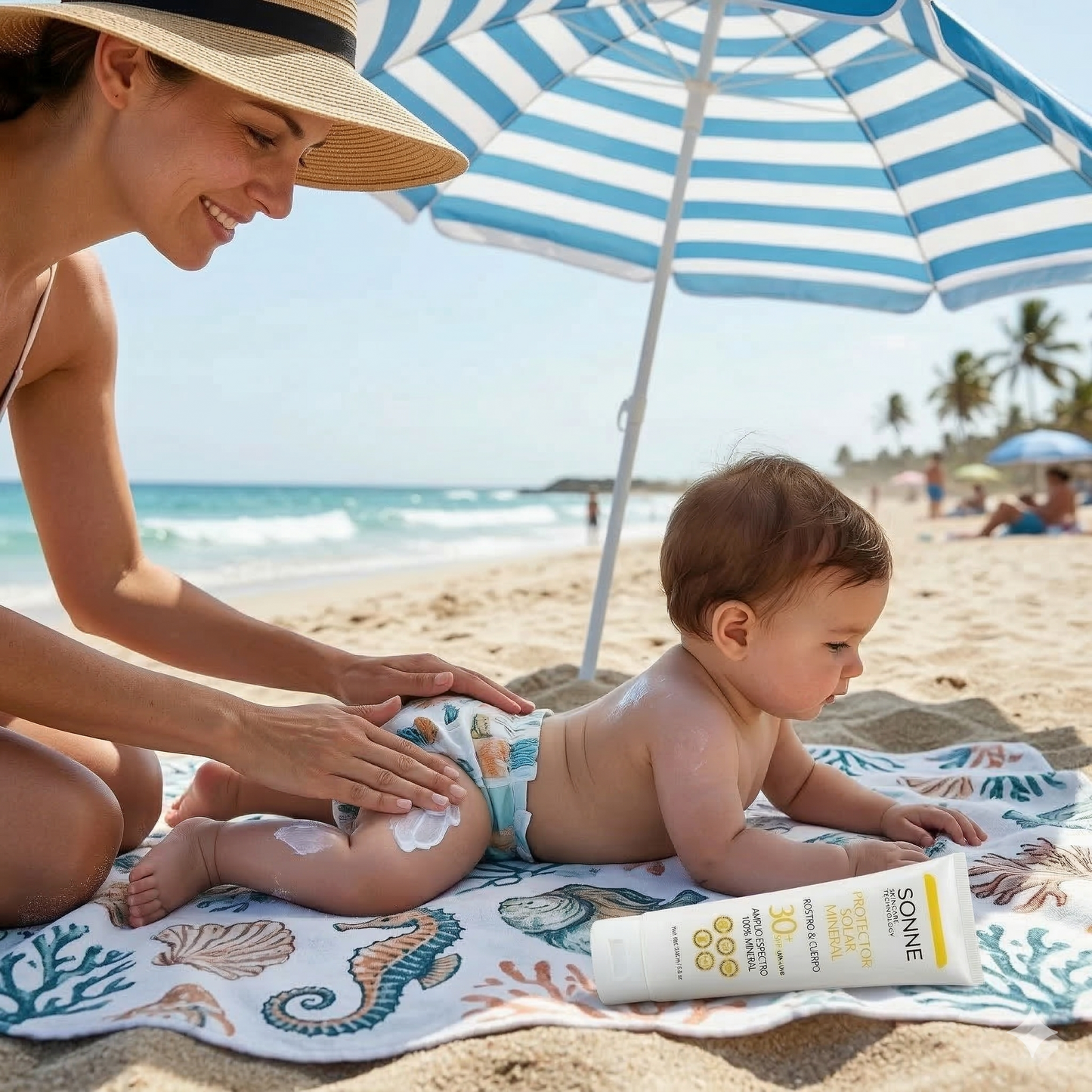 Protector Solar 100% Mineral Familiar SPF 30+: Seguro para Bebés y Arrecifes (240ml)