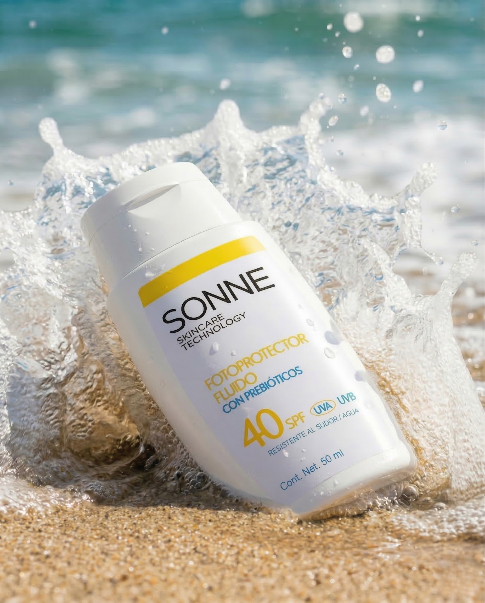 Sonne SPF 40+ con prebioticos amigable con el medio ambiente