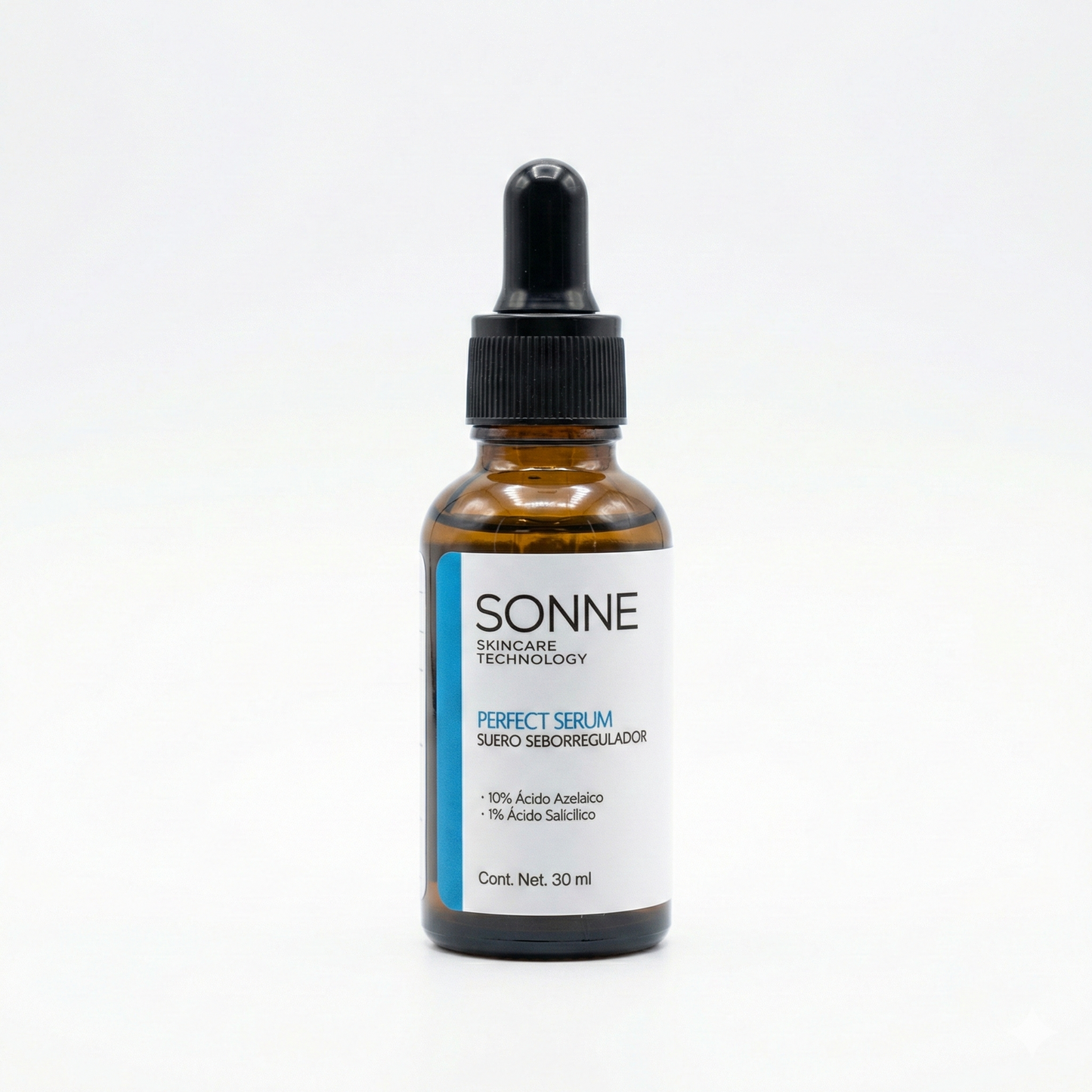 Perfect Serum de Sonne Skincare con 10% Ácido Azelaico y 1% Salicílico para tratamiento de imperfecciones.
